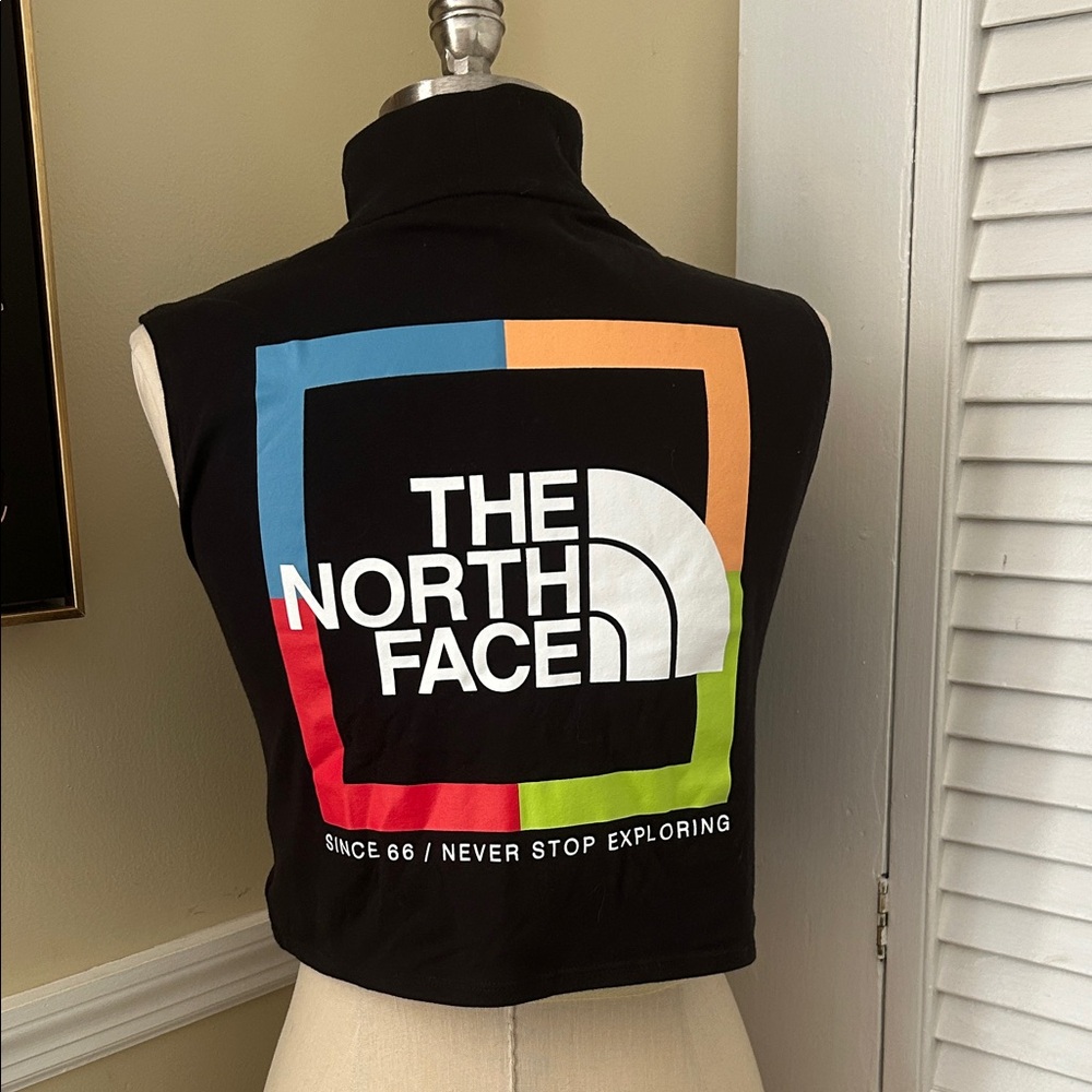 The North Face Black Multicolor Logo Sleeveless Top